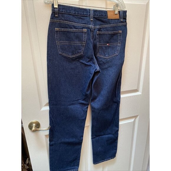 pTOMMY HILFIGER casual solid blue straight jeans 8 - Picture 2 of 3